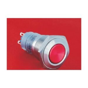 MR-LAS2GQG 16 mm Snap-Action Metal Push Button - High Concave Head, Stainless Steel