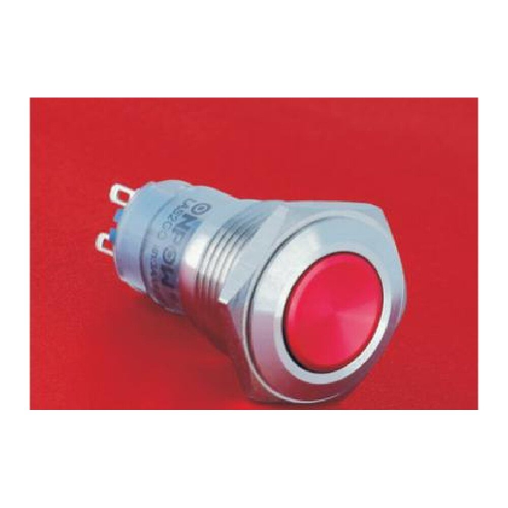 MR-LAS2GQG 16 mm Snap-Action Metal Push Button - High Concave Head, Stainless Steel