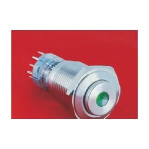MR-LAS2GQH-D 16 mm Snap-Action Metal Push Button - High Round Head, Dot Illuminated