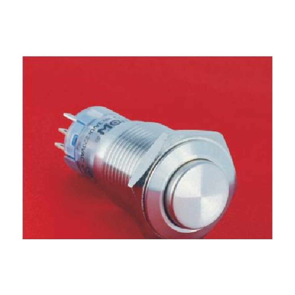 MR-LAS2GQH 16 mm Snap-Action Metal Push Button - High Round Head, 1NO1NC or 2NO2NC