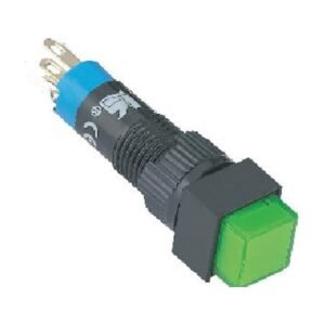 MR-LAS4F-11 8 mm Push Button - Square Head, 1NO1NC, Illuminated
