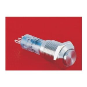 MR-LAS4GQH-11 12 mm Metal Push Button - 1NO1NC, Stainless Steel, Solder Tab