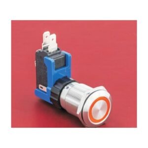 MR-LCA19-11E 19 mm High-Current Anti-Vandal Push Button, Ring Illumination, 1NO1NC 15 A