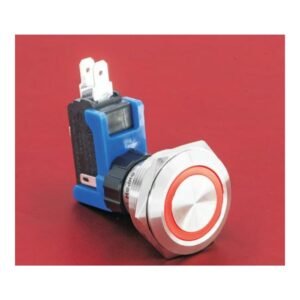 MR-LCA25-11E 25 mm High-Current Anti-Vandal Push Button, Ring Illumination, 1NO1NC 15 A