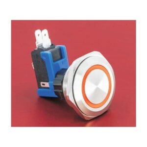 MR-LCA30-11E 30 mm High-Current Anti-Vandal Push Button, Ring Illumination, 1NO1NC 15 A