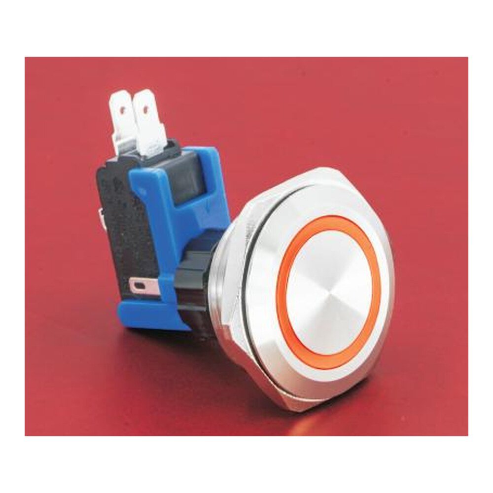 MR-LCA30-11E 30 mm High-Current Anti-Vandal Push Button, Ring Illumination, 1NO1NC 15 A