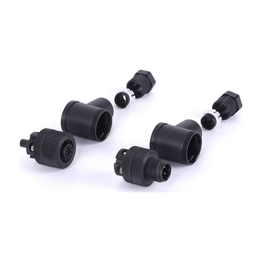 M12 Assembly 3 4 5 8 12Pin Right Angle Plastic Female Connector IP67/IP68 Waterproof Coonector MR-M12-FW-01