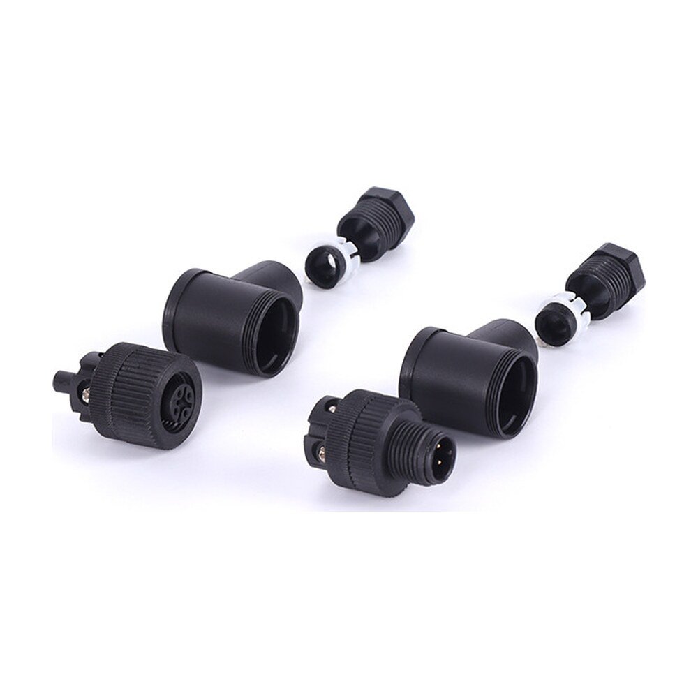 M12 Assembly Circular Plastic 3-17pins Waterproof IP67/IP68 Male Elbow Connector MR-M12-FW-02