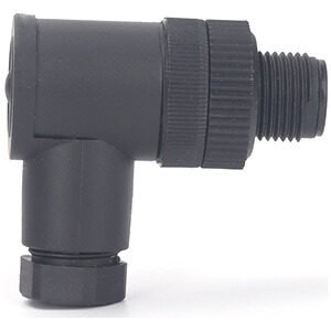 M12 Assembly Circular Plastic 3-17pins Waterproof IP67/IP68 Male Elbow Connector MR-M12-FW-02