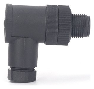 M12 Assembly Circular Plastic 3-17pins Waterproof IP67/IP68 Male Elbow Connector MR-M12-FW-02