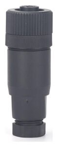 M12 Female Screw Joint Straight Field Assembly Plastic Waterproof Connector MR-M12-FW-03