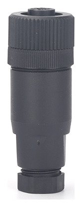 M12 Female Screw Joint Straight Field Assembly Plastic Waterproof Connector MR-M12-FW-03