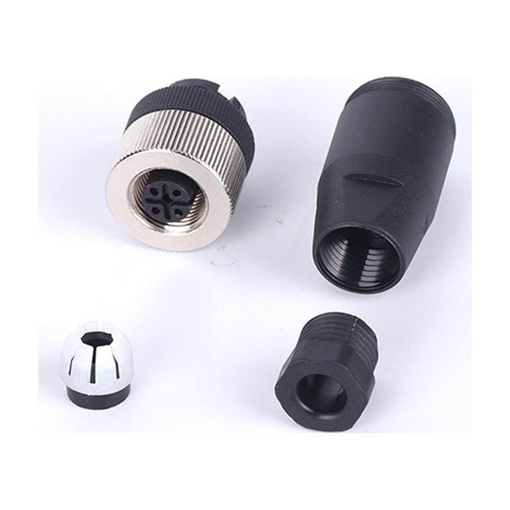 IP67/IP68 Waterproof M12 3 4 5 6 8 12 17Pin Female Straight Assembly Connector MR-M12-FW-04