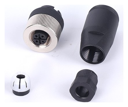IP67/IP68 Waterproof M12 3 4 5 6 8 12 17Pin Female Straight Assembly Connector MR-M12-FW-04