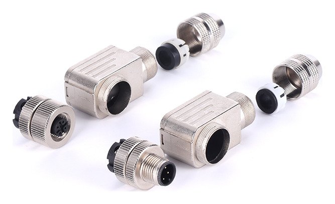 M12 3pin 4pin 5pin 8pin12pin Male Assembly Right Angled Shielded Waterproof Connector MR-M12-FW-06