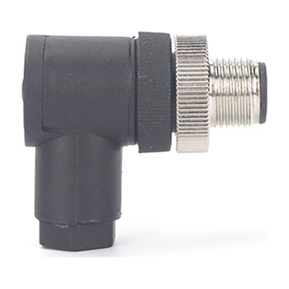 M12 Screw Threaded Right Angle Male Plug Assembly IP67 Waterproof Connector For Automation Equipment MR-M12-FW-07