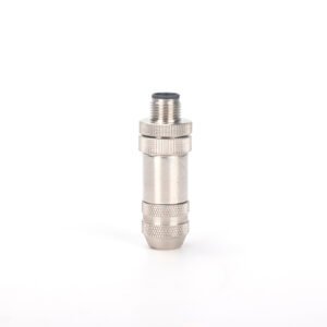 M12 Assembly Metal Male Plug IP67 Waterproof A B D Code 3 4 5 8 12 Cores Shielded Industrial Connector MR-M12-FW-08