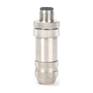 MR-M12-FW-08 - M12 Assembly Metal Male Plug IP67 Waterproof A B D Code 3 4 5 8 12 Cores Shielded Industrial Connector