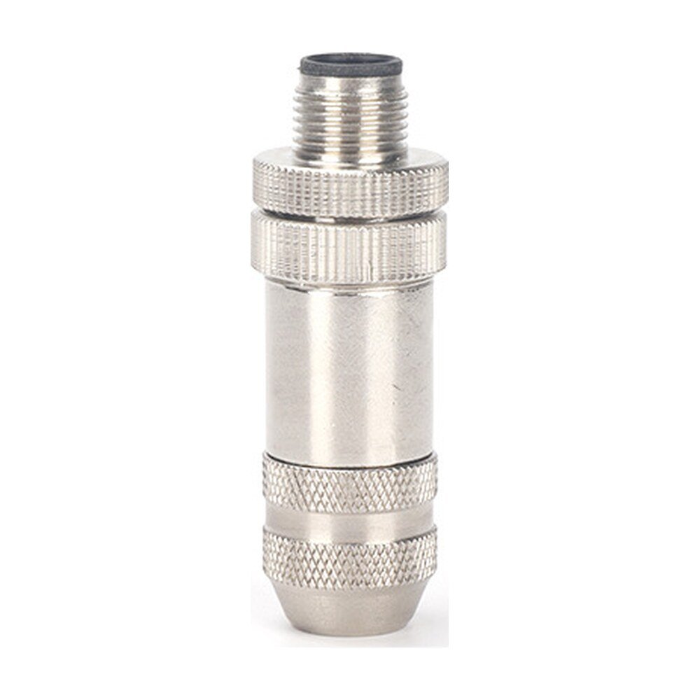 M12 Assembly Metal Male Plug IP67 Waterproof A B D Code 3 4 5 8 12 Cores Shielded Industrial Connector MR-M12-FW-08