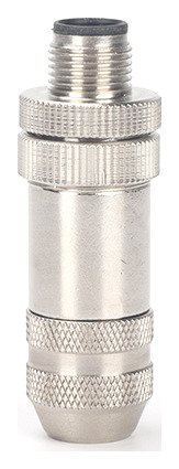 M12 Assembly Metal Male Plug IP67 Waterproof A B D Code 3 4 5 8 12 Cores Shielded Industrial Connector MR-M12-FW-08