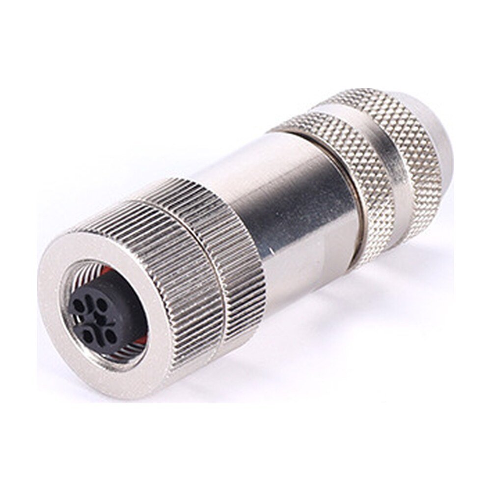 M12 3 4 5pin Waterproof Metal Female Plug Assembly Screw Threaded Sensor Connectors MR-M12-GN-03
