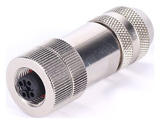 M12 3 4 5pin Waterproof Metal Female Plug Assembly Screw Threaded Sensor Connectors MR-M12-GN-03