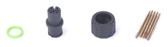 M12 Female Molded Cable Straight IP67 Protection Plastic NEMA2000 Waterproof Circular Connector MR-M12-OC-01-RL