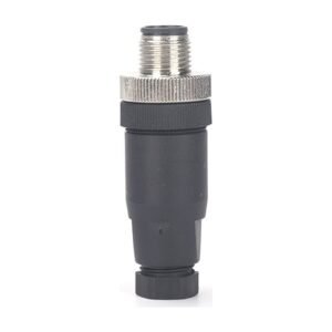 MR-M12-OC-12 - Waterproof M12 Male Straight Plastic Plug Cable Assembly Connector for Industrial Automation