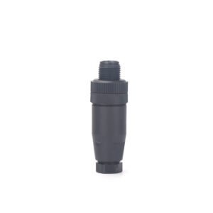 Waterproof M12 Male Straight Plastic Plug Cable Assembly Connector for Industrial Automation MR-M12-OC-12