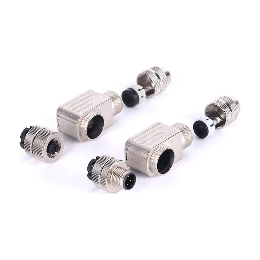 M12 Metal Assembly Female Elbow IP68 Aviation Cable Shielded Waterproof Circular Connector MR-M12-OC-13