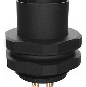 M12 Female Panel Mount Rear Fastened Plastic Waterproof Electrical Connector Plug MR-M12-PM-01
