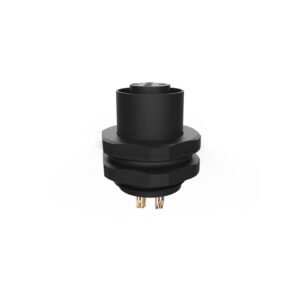 M12 Female Panel Mount Rear Fastened Plastic Waterproof Electrical Connector Plug MR-M12-PM-01