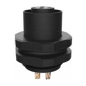 MR-M12-PM-01 - M12 Female Panel Mount Rear Fastened Plastic Waterproof Electrical Connector Plug