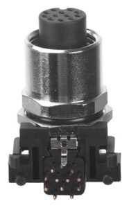 M12 Female Panel Mount 90 Degree PCB Electrical Waterproof Connector MR-M12-PM-04