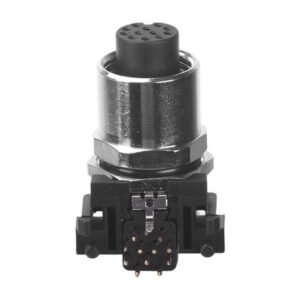 MR-M12-PM-04 - M12 Female Panel Mount 90 Degree PCB Electrical Waterproof Connector