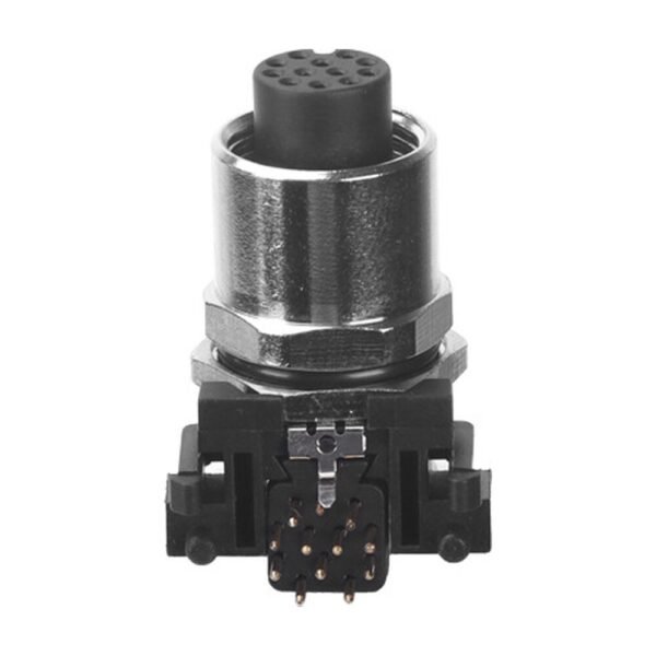 M12 Female Panel Mount 90 Degree PCB Electrical Waterproof Connector MR-M12-PM-04