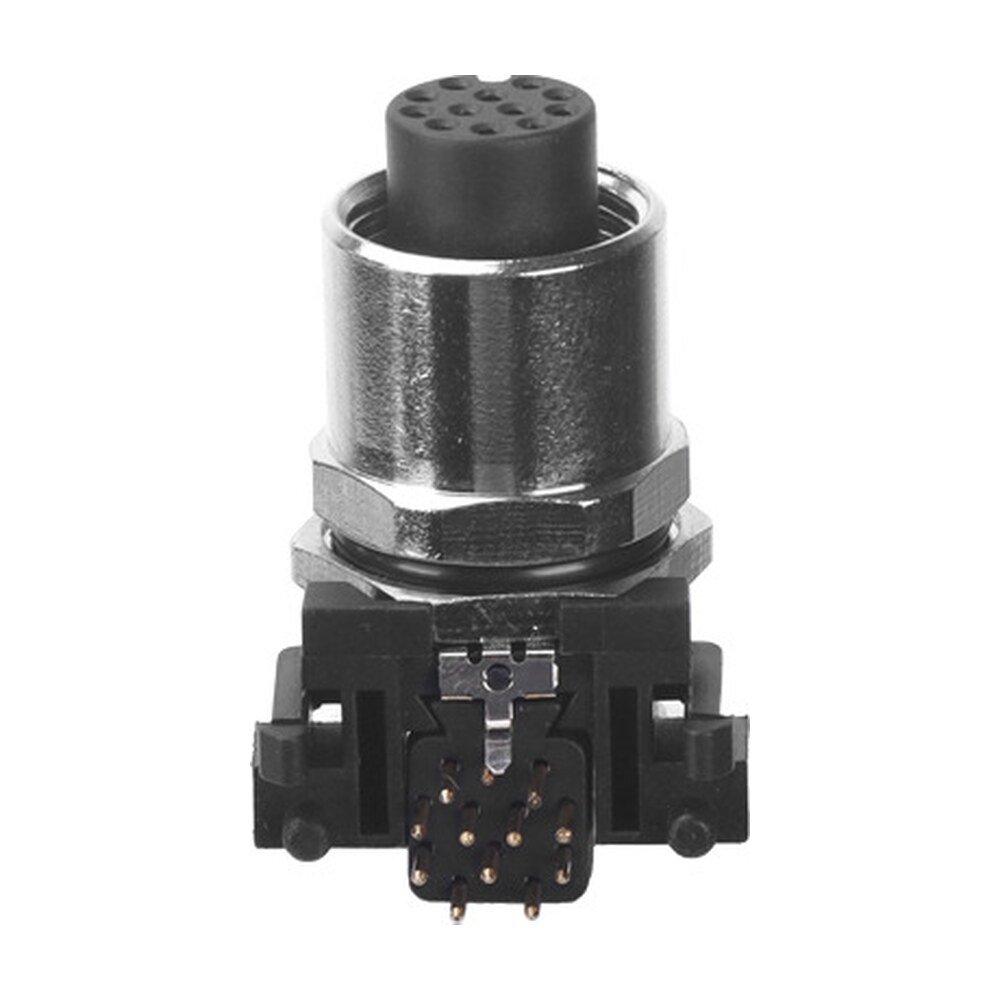 M12 Female Panel Mount 90 Degree PCB Electrical Waterproof Connector MR-M12-PM-04