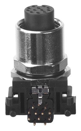 M12 Female Panel Mount 90 Degree PCB Electrical Waterproof Connector MR-M12-PM-04