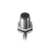 M12 Male Panel Mount Front Fastened Waterproof Electrical Connector With Wires MR-M12-PM-06