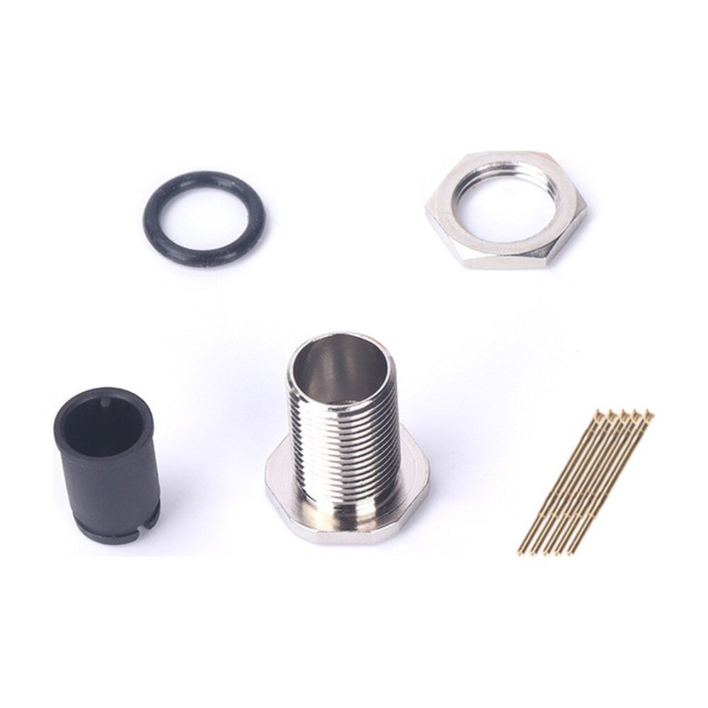 M12 Male Panel Mount Front Fastened Waterproof Electrical Connector With Wires MR-M12-PM-06