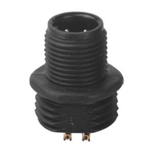 MR-M12-PM-08 - M12 Male Panel Mount Rear Fastened Plastic Waterproof Electrical Connector