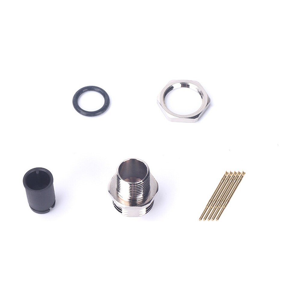 M12 Male Panel Mount Rear Fastened Waterproof Electrical Connector With Solder Cup MR-M12-PM-23