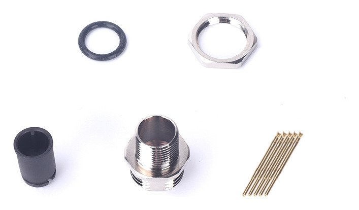 M12 Male Panel Mount Rear Fastened Waterproof Electrical Connector With Wires MR-M12-PM-09
