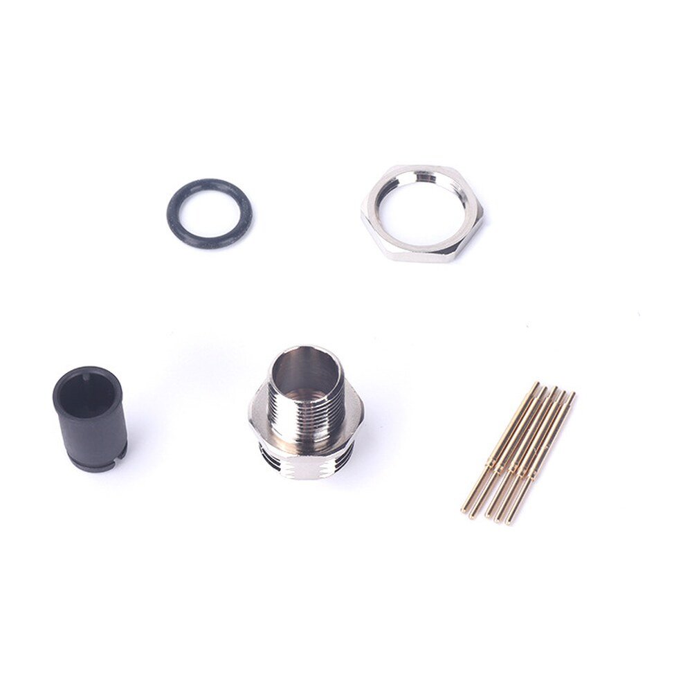 M12 Male Panel Mount Rear Fastened PCB Type Waterproof electrical Plug MR-M12-PM-10