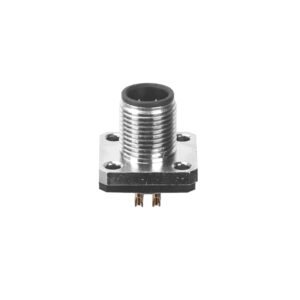 M12 Male Panel Mount Square Flange Waterproof electrical Socket MR-M12-PM-11