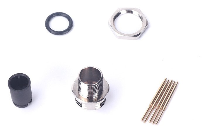 M12 Male Panel Mount Rear Fastened PCB Type Waterproof Connector Thread M12X1.0 MR-M12-PM-12
