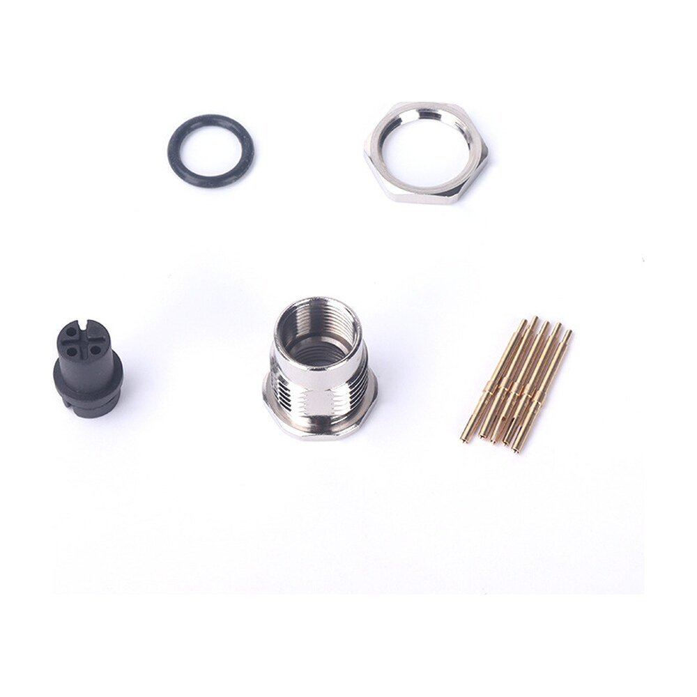 M12 Female Panel Mount Front Fastened Waterproof Electrical Socket With PG9 Screw Thread MR-M12-PM-13