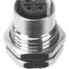 M12 Female Panel Mount Front Fastened Waterproof Electrical Socket With Thread M16X1.5 MR-M12-PM-14