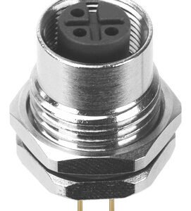 MR-M12-PM-14 - M12 Female Panel Mount Front Fastened Waterproof Electrical Socket With Thread M16X1.5