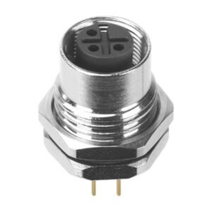 MR-M12-PM-14 - M12 Female Panel Mount Front Fastened Waterproof Electrical Socket With Thread M16X1.5